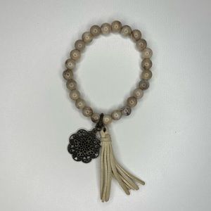 Beaded Bracelet with Tassel and Pendant